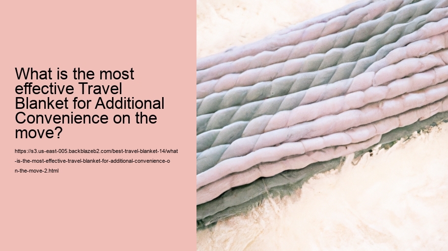 What is the most effective Travel Blanket for Additional Convenience on the move?