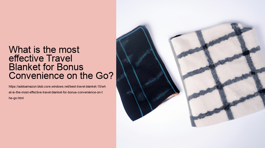 What is the most effective Travel Blanket for Bonus Convenience on the Go?