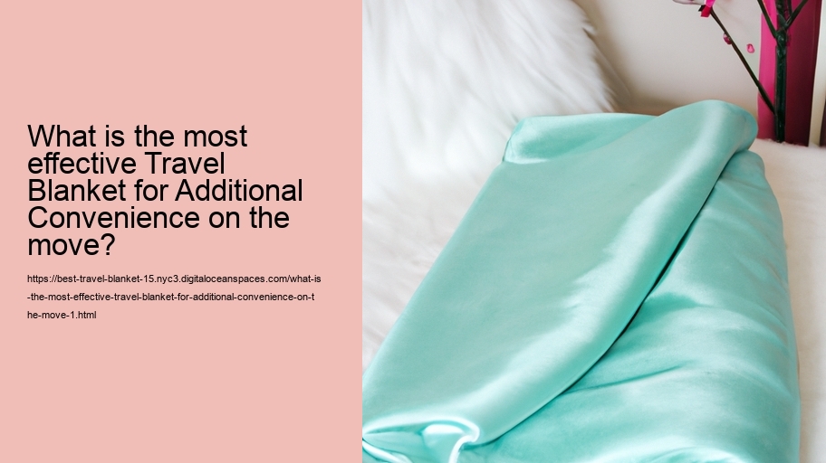 What is the most effective Travel Blanket for Additional Convenience on the move?