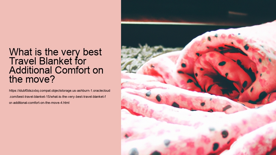 What is the very best Travel Blanket for Additional Comfort on the move?