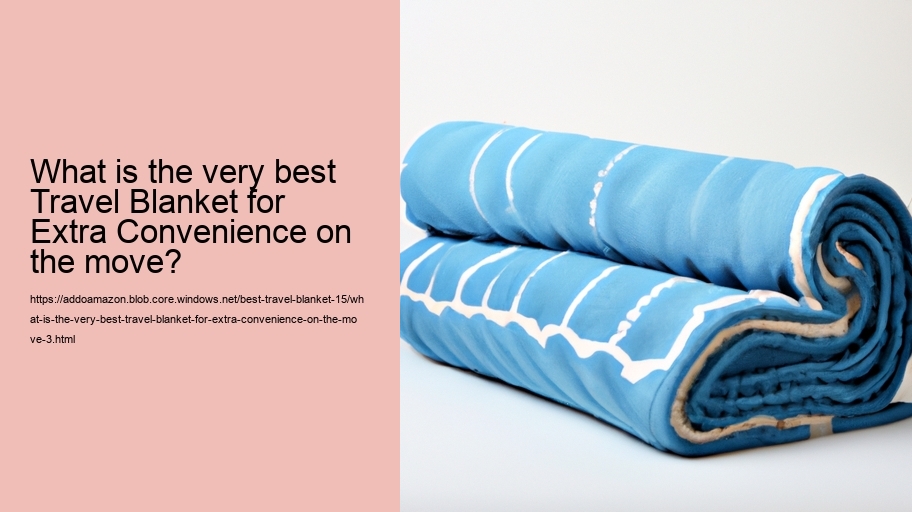 What is the very best Travel Blanket for Extra Convenience on the move?